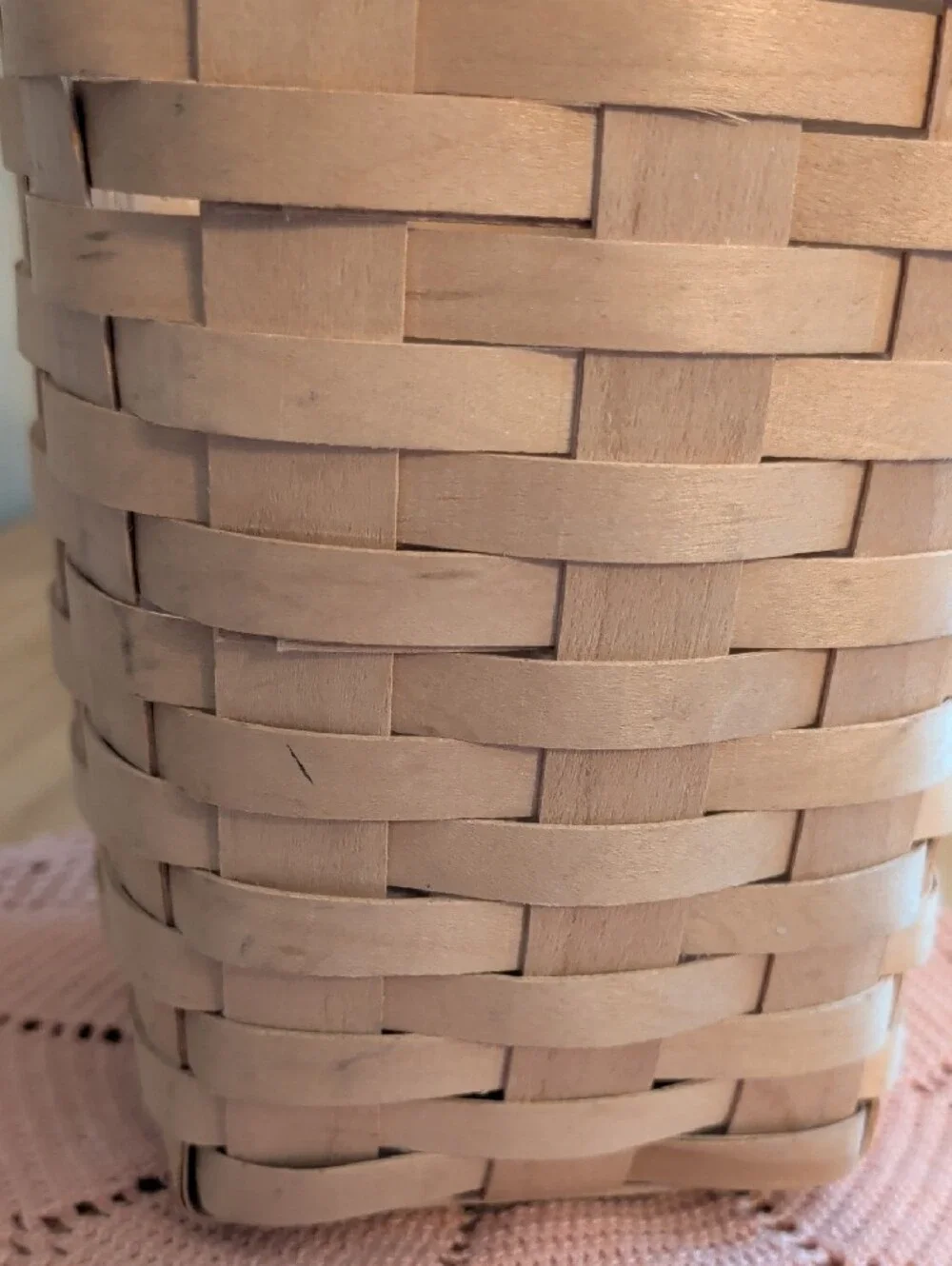 Longaberger Natural Woven Basket With Protector